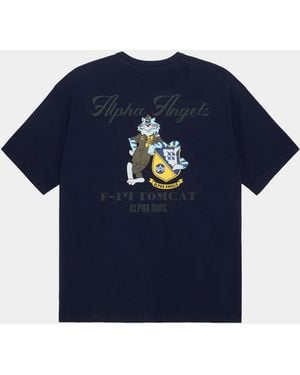 Alpha Industries Relaxed Alpha Angels Tee - Blue