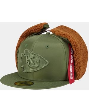 Alpha Industries Kansas City Chiefs X Alpha X New Era 5950 Dog Ear Cap (green)