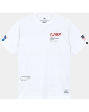 Alpha Industries Nasa Worm Logo Gen Ii Tee - White