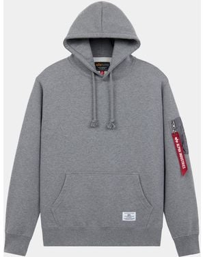 Alpha Industries Utility Pocket Hoodie - Gray