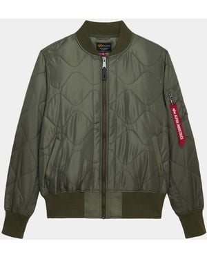 Alpha Industries L-2b Relaxed Quilted Flight Jacket - Green