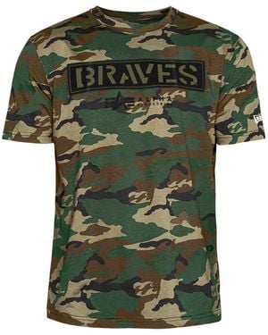 KTZ Atlanta Braves X Alpha X Camo T-shirt - Green