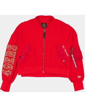 KTZ San Francisco 49ers X Alpha X L-2b French Terry Jacket Womens - Red