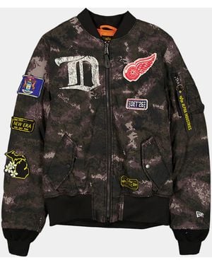 KTZ Detroit Red Wings X Alpha X Ma-1 Bomber Jacket (black Camo)