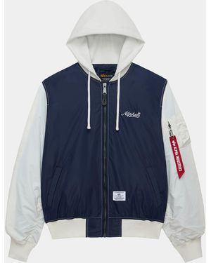 Alpha Industries L-2b Relaxed Varsity Flight Jacket - Blue