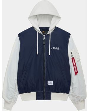 Alpha Industries L-2b Relaxed Varsity Flight Jacket - Blue