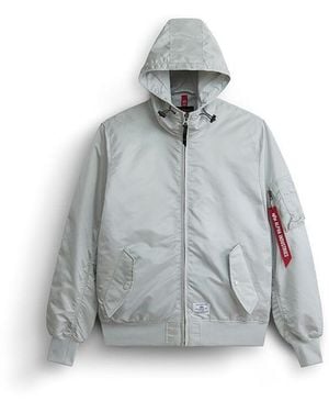 Alpha Industries L-2b Hooded Gen Ii Bomber Jacket - Gray