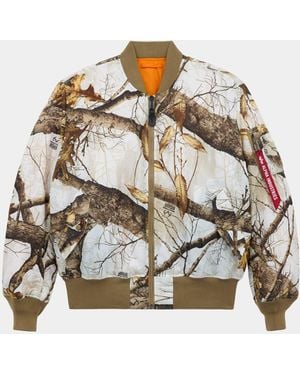 Alpha Industries Ma-1 Camo Bomber Jacket (heritage) - White