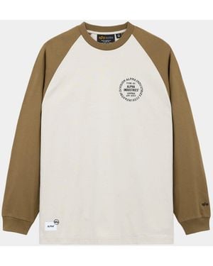 Alpha Industries Unfrm Long-sleeved Raglan T-shirt - Natural