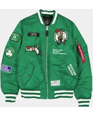 KTZ Boston Celtics X Alpha X Ma-1 Bomber Jacket (kelly Green)