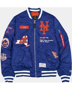 KTZ New York Mets X Alpha X Ma-1 Bomber Jacket - Blue