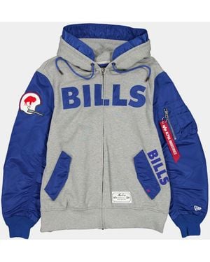 KTZ Buffalo Bills X Alpha X Ma-1 Zip Up Hoodie - Blue