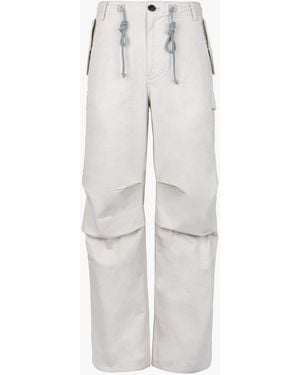 JiyongKim X Alpha Sun Bleached Multi Pocket Pant - White