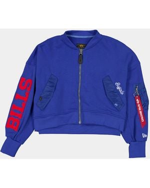 KTZ Buffalo Bills X Alpha X L-2b French Terry Jacket Womens - Blue