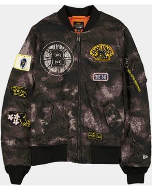 KTZ Boston Bruins X Alpha X Ma-1 Bomber Jacket (black Camo)