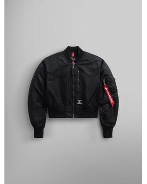 Alpha Industries L-2b Cropped Gen Ii Bomber Jacket Womens - Blue