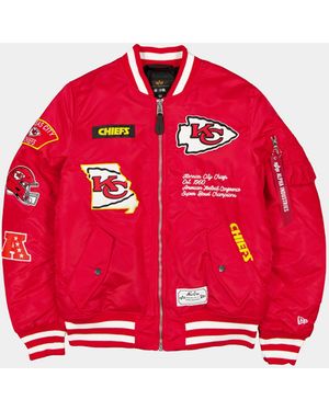 KTZ Kansas City Chiefs X Alpha X Ma-1 Bomber Jacket - Red