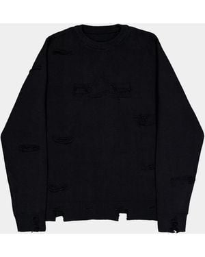 Alpha Industries Distressed Logo Pullover - Black
