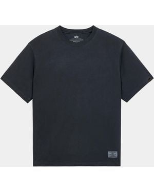 Alpha Industries Essential Battlewash Tee - Blue