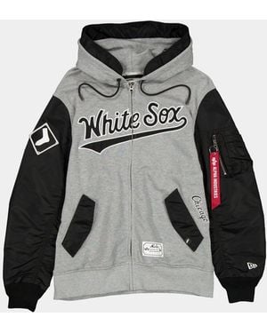 KTZ Chicago White Sox X Alpha X Ma-1 Zip Up Hoodie - Black