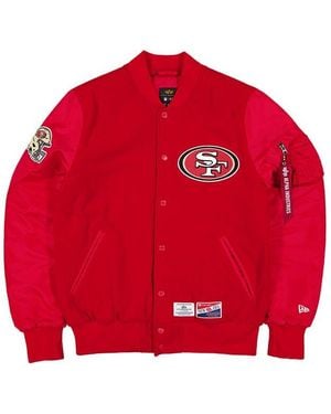 KTZ San Fransisco 49ers X Alpha X Ma-1 Bomber Jacket - Red