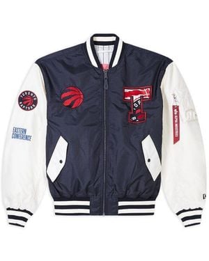 KTZ Toronto Raptors X Alpha X L-2b Bomber Jacket - Blue