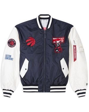 KTZ Toronto Raptors X Alpha X L-2b Bomber Jacket - Blue