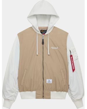 Alpha Industries L-2b Relaxed Varsity Flight Jacket - Natural