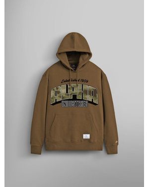 Alpha Industries Alpha Camo Logo Hoodie - Green