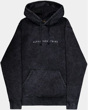 Alpha Industries Acid Logo Hoodie - Blue