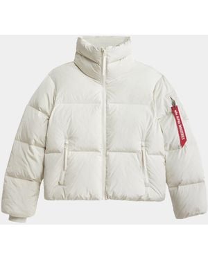 Alpha Industries Sierra Short Puffer Parka Womens - White