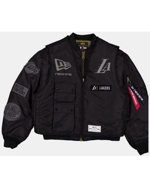 Alpha Industries Los Angeles Lakers X Alpha X New Era Ma-1 Vest - Black