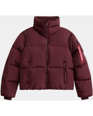 Alpha Industries Sierra Short Puffer Parka Womens - Red