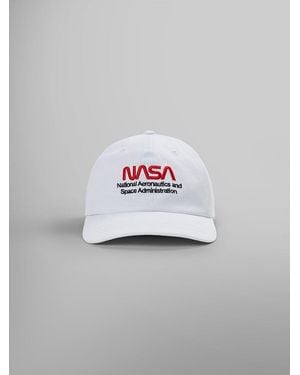Alpha Industries Nasa Worm Logo Cap - White