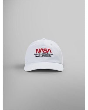 Alpha Industries Nasa Worm Logo Cap - White