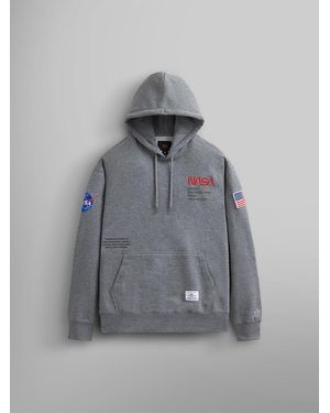 Alpha Industries Nasa Worm Logo Hoodie - Blue
