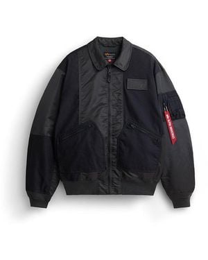 Alpha Industries Mixed Media Cwu 36p Mod Jacket - Blue