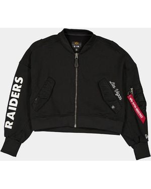 KTZ Las Vegas Raiders X Alpha X L-2b French Terry Jacket Womens - Black