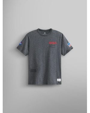 Alpha Industries Nasa Worm Logo Gen Ii Tee - Gray