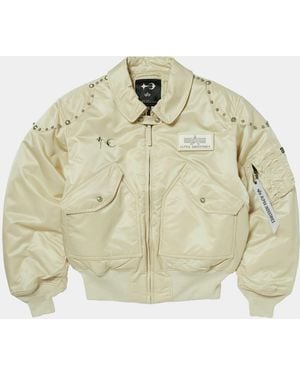 Alpha Industries Thug Club X Alpha Cwu 45/p Rivet Button Version - White