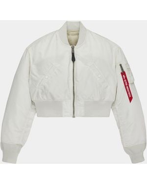 Alpha Industries Cropped Ma-1 Flight Jacket Womens - White