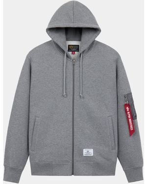 Alpha Industries Utility Pocket Full Zip Up - Gray