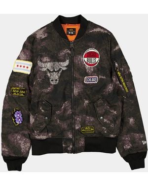 KTZ Chicago Bulls X Alpha X Ma-1 Bomber Jacket (black Camo)