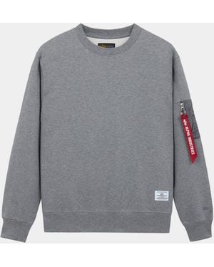 Alpha Industries Utility Pocket Crewneck - Gray