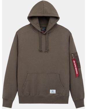 Alpha Industries Utility Pocket Hoodie - Brown