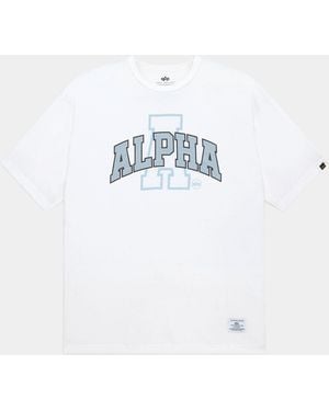 Alpha Industries Relaxed Collegiate A Tee - White