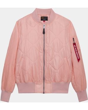 Alpha Industries L-2b Relaxed Quilted Flight Jacket - Pink