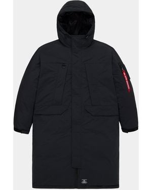 Alpha Industries Seal Long Puffer Parka - Blue