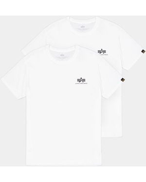 Alpha Industries Basic Small Logo T-shirt 2 Pack - White