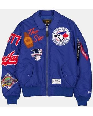 Alpha Industries Toronto Blue Jays X Alpha X New Era Ma-1 Collared Bomber Jacket
